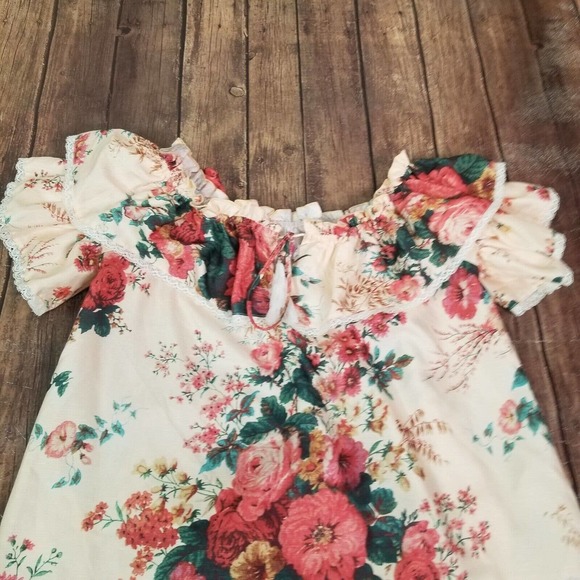 L'atiste Womens Dress 0 Beige Silk Sheath Round Striped Short Sleeve - Picture 5 of 11